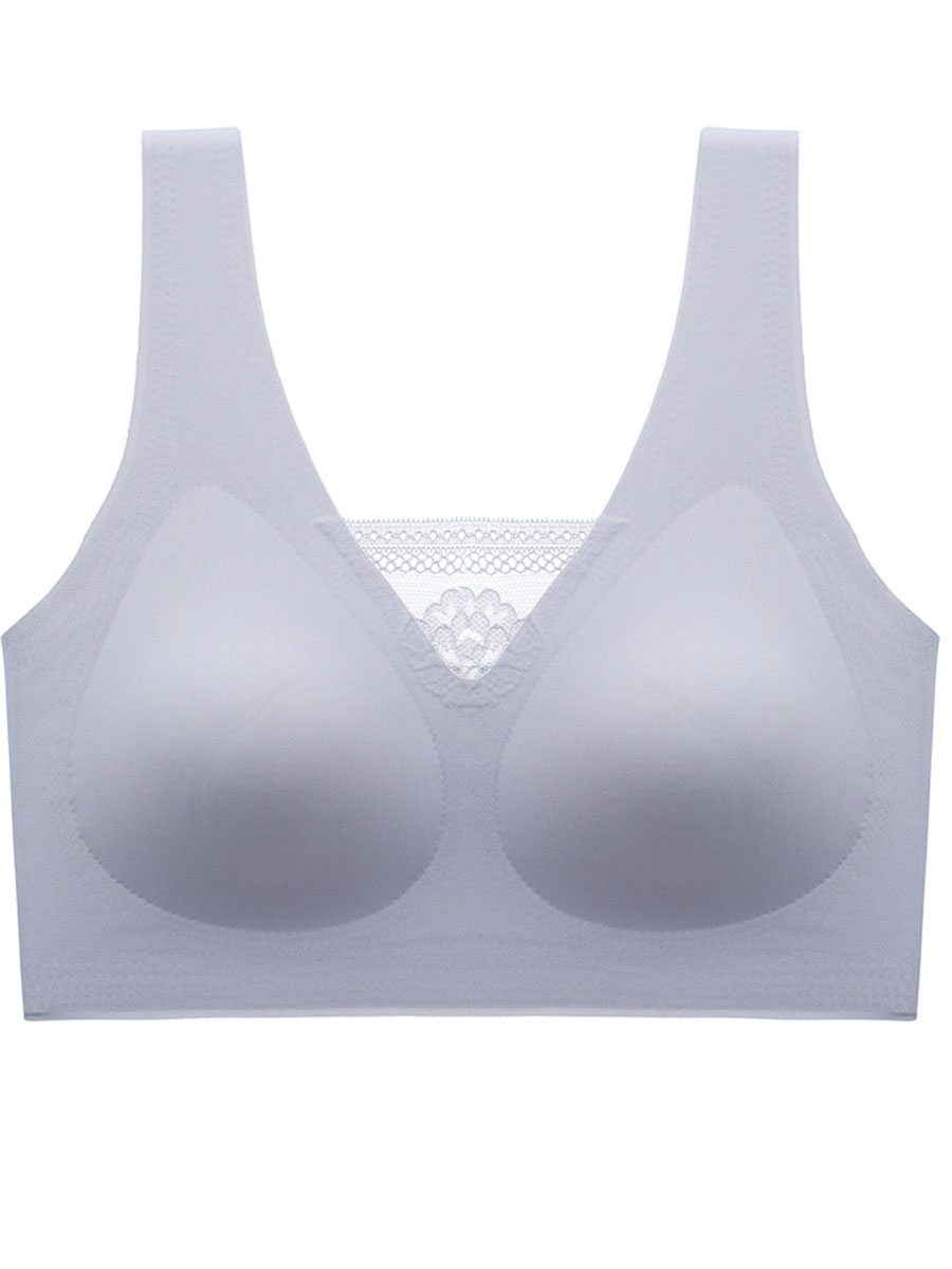 Seamless One piece Ice Silk Beautiful Back Wrapped Seamless Push up Bra