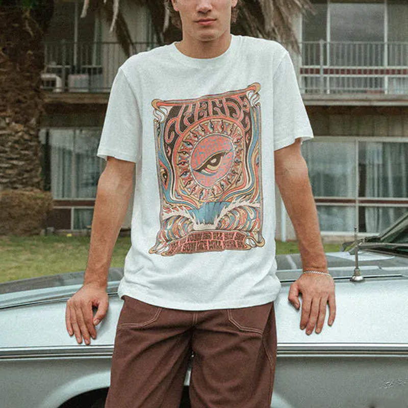 Unisex Retro Mystic Eye Graphic Printed Short Sleeve T shirt