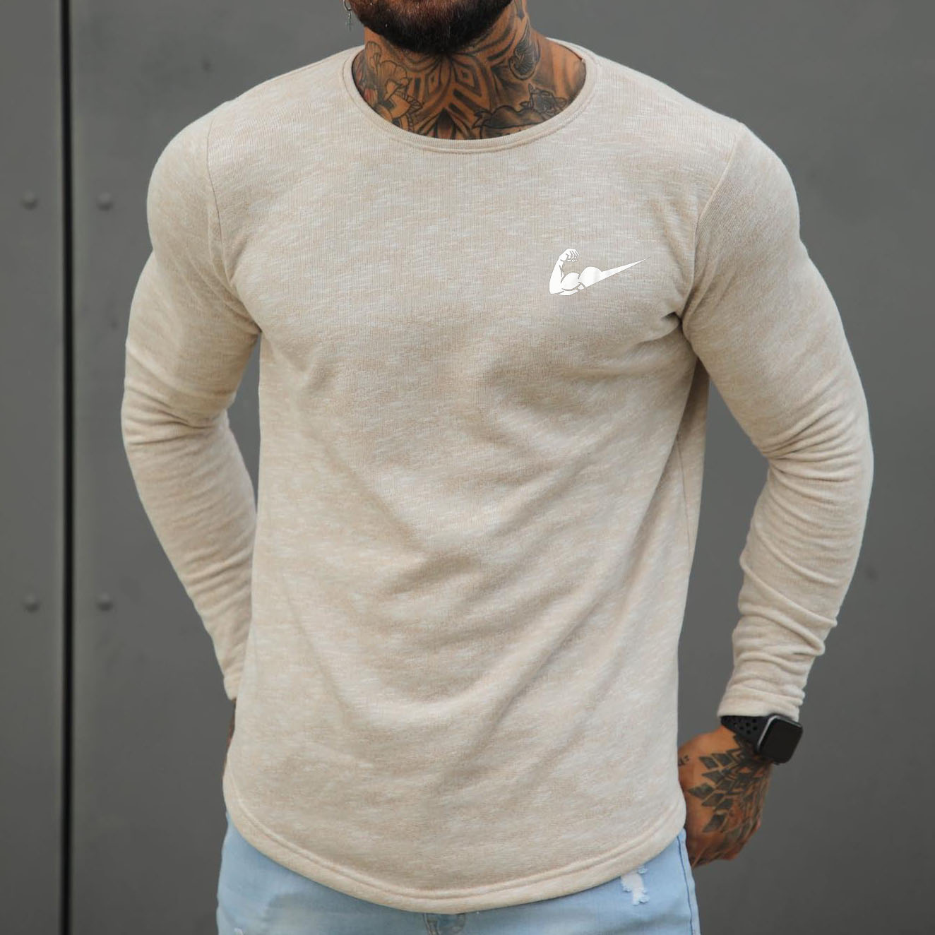 Fitness Training Fun Athletic Long Sleeve T Shirt