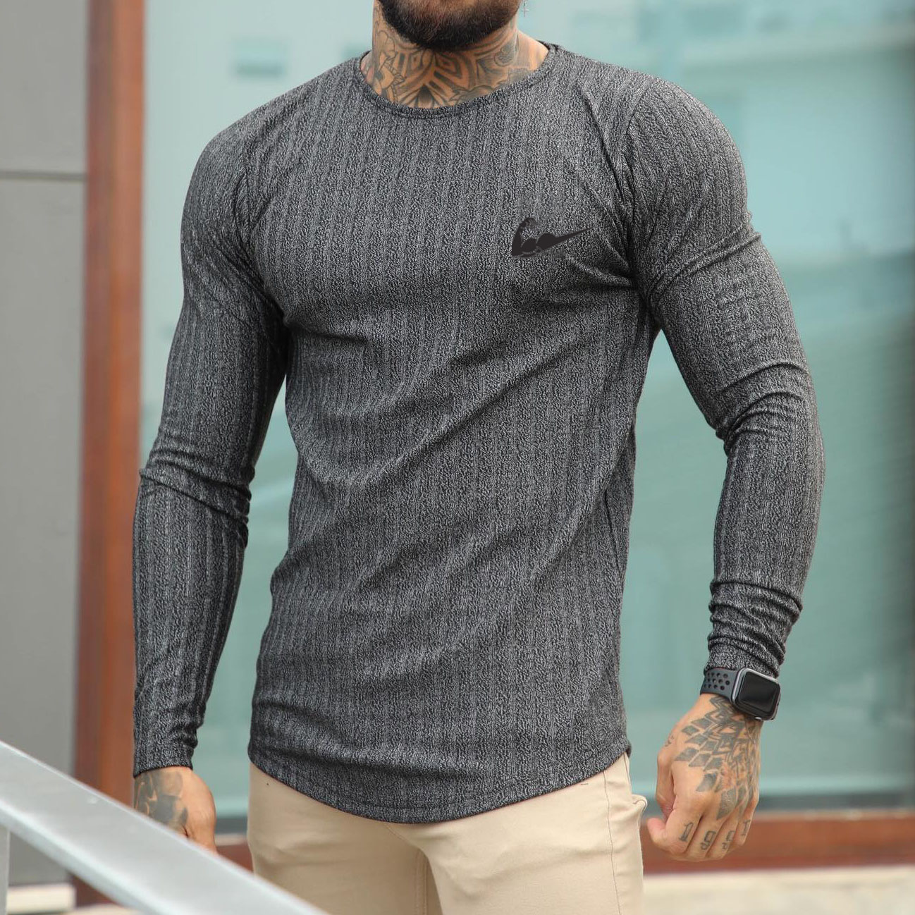Fitness Training Fun Athletic Long Sleeve T Shirt