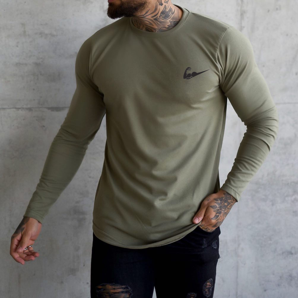 Fitness Training Fun Athletic Long Sleeve T Shirt