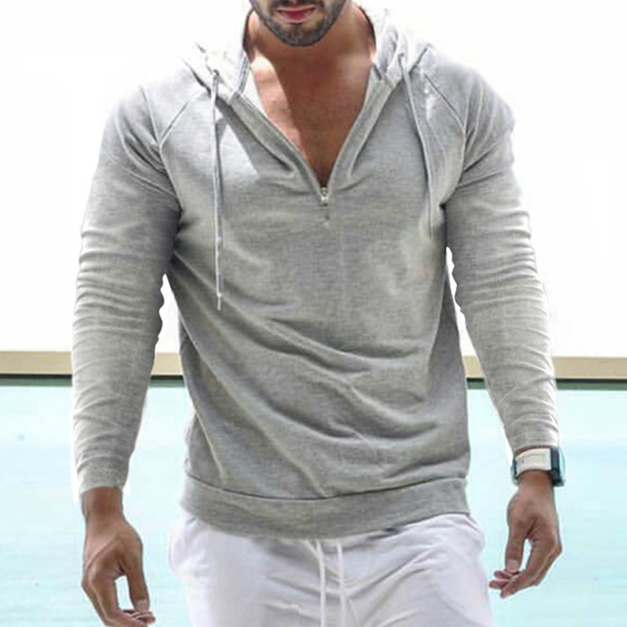 

Men's Vintage Casual Hooded Long Sleeve T-Shirt
