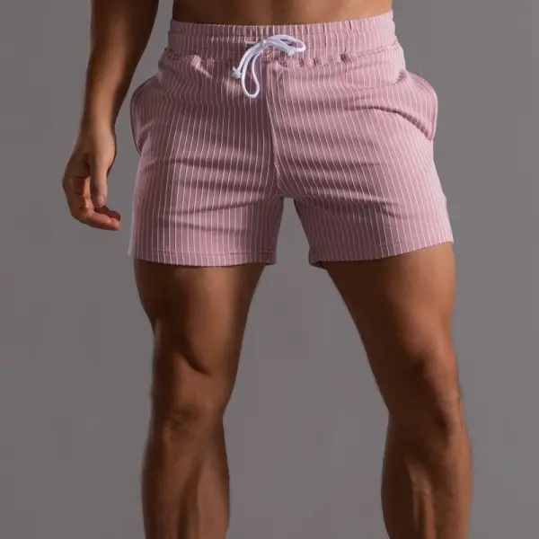 Men's Striped Track Shorts - Scorevibe.com