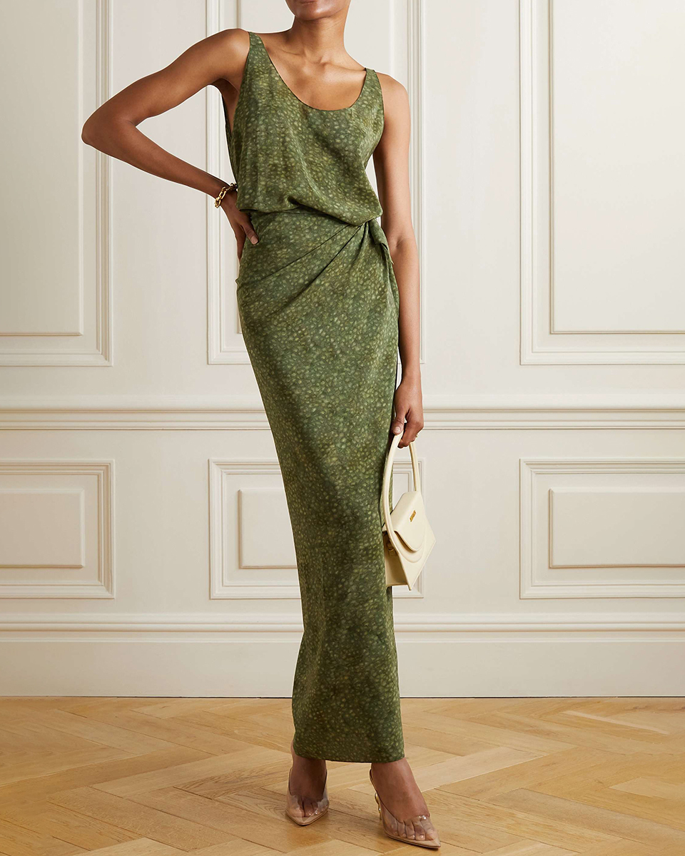 Ladies Elegant Fashion Casual Dress Printed Long Skirt