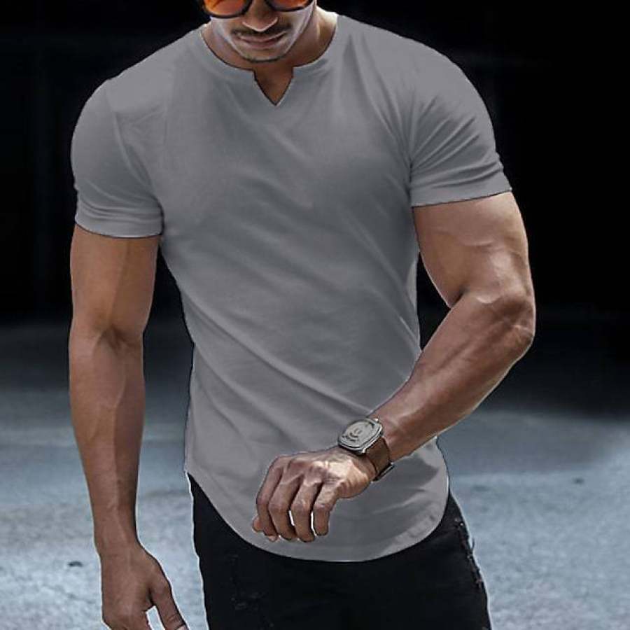 

V-neck Men's Casual T-shirt Tops