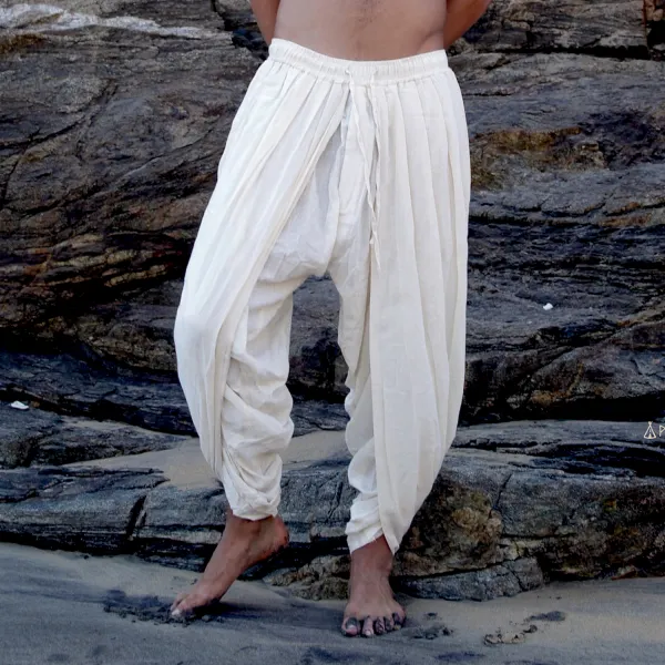 Casual Linen Pants Comfortable Breathable Men's Tropical Holiday Relax Cotton Loose Casual Pants - Mobivivi.com 