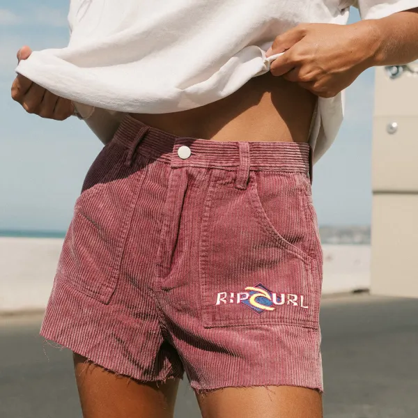 Relaxed Vintage Print Board Shorts - Yiyistories.com 