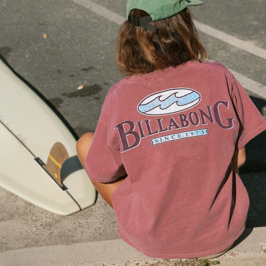 

T-shirt De Surf Décontracté à Imprimé Vintage