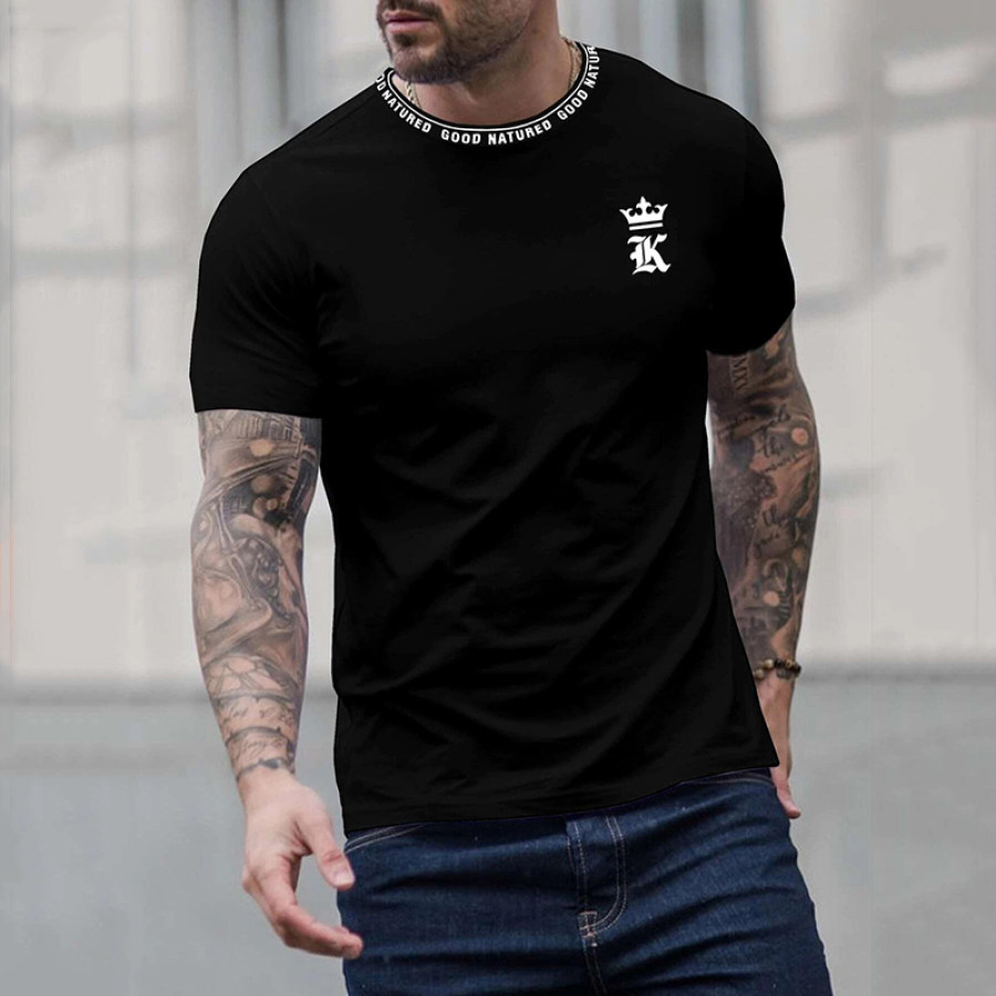 

Men's Letter Printed Casual T-shirt