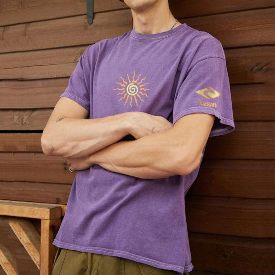 

Men's Retro Hawaiian Oversized T-shirt