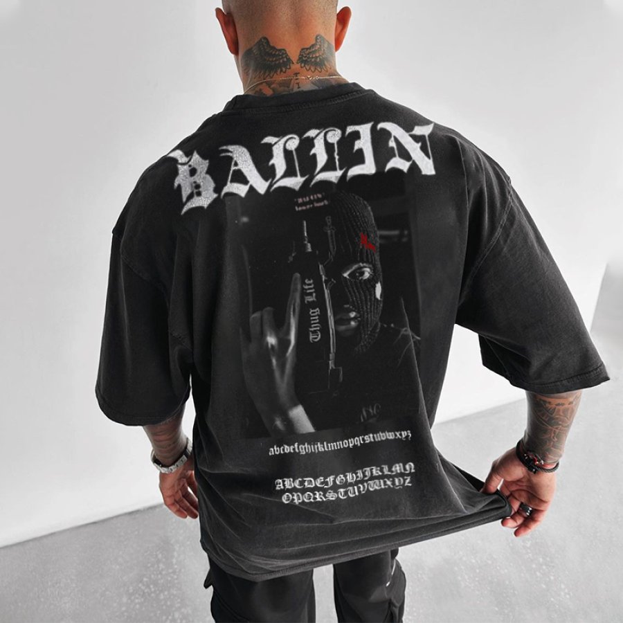 

'2pac' Oversized Casual T-shirt