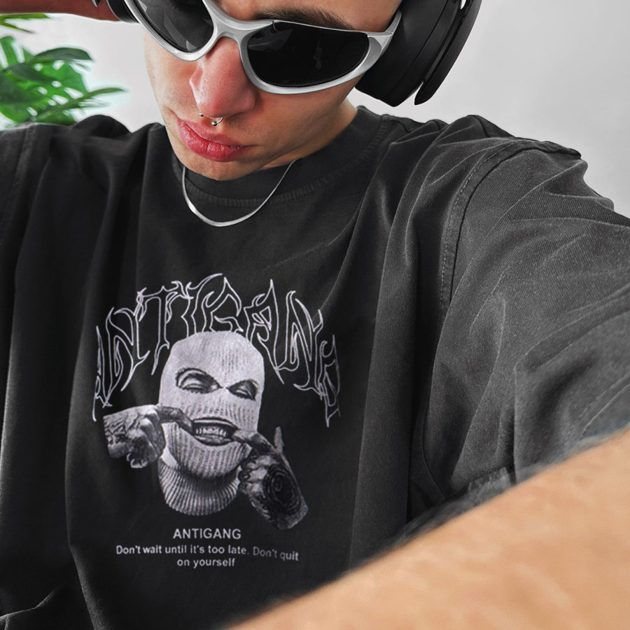 

Oversize Cotton Response Printed T-Shirt