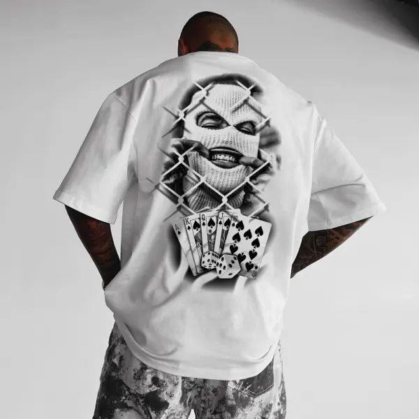 Men's Printed Fashion Plus Size Versatile T-Shirt - Chrisitina.com 