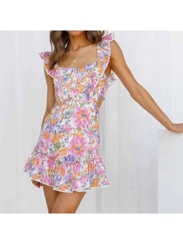 Fashion Floral Art Dress - Onevise.com 