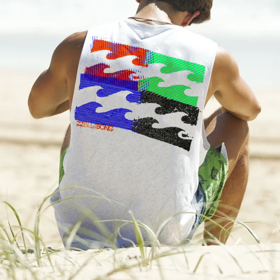 

Men's Casual Loose Printed Vest