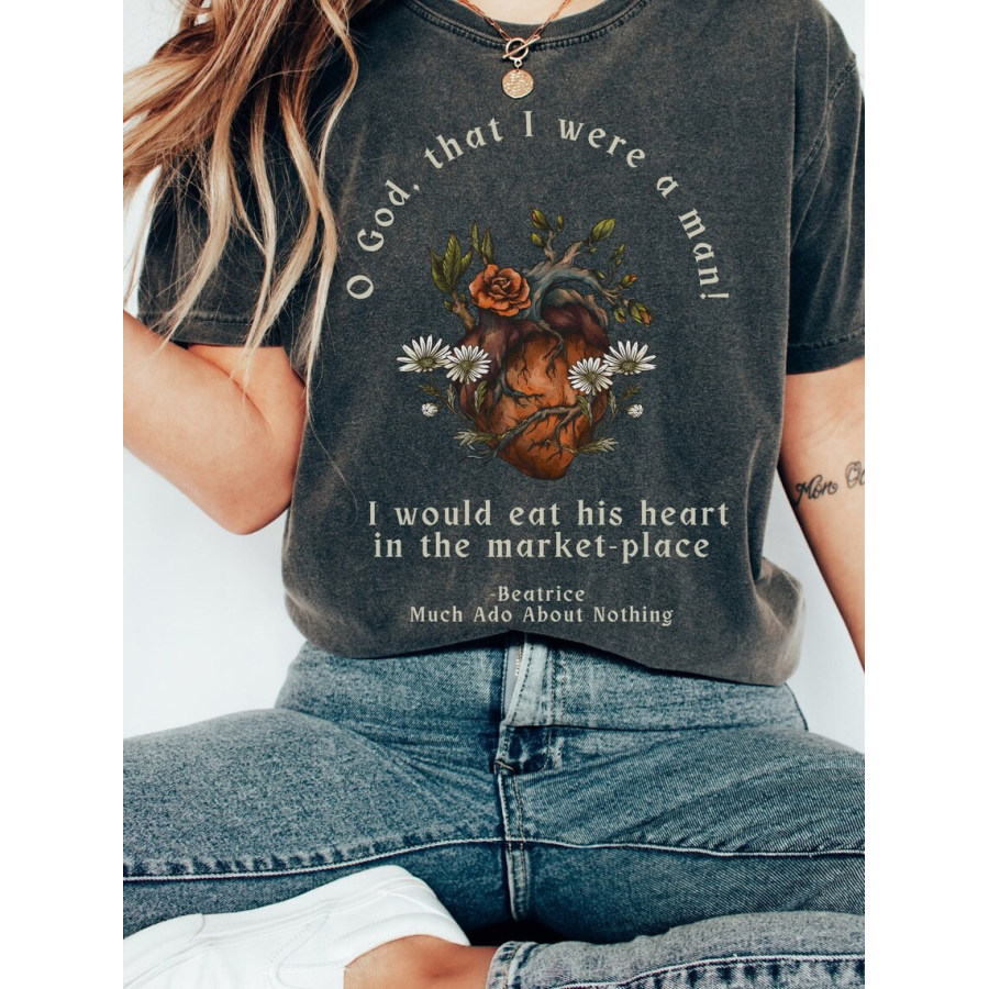 

Shakespeare Bookish Crewneck Dark Academia T-Shirt