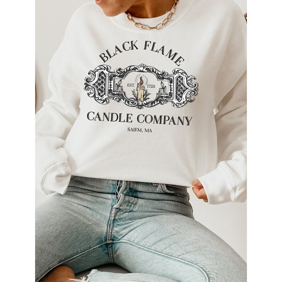 

Printed Casual Retro Ladies Sweatshirt