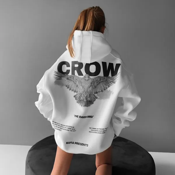 Oversize Crow Hoodie - Ootdyouth.com 