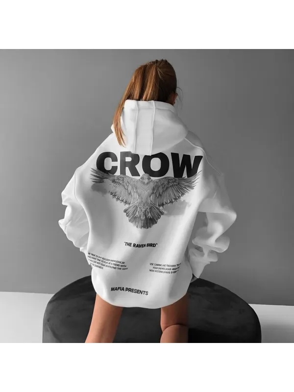 Oversize Crow Hoodie - Ootdmw.com 