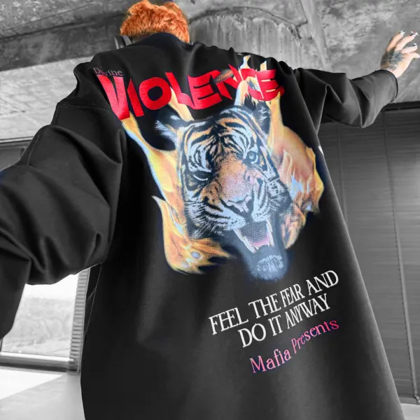Oversize Violence Sweatshirt - Ootdyouth.com 