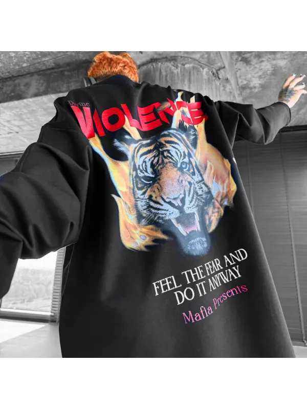 Oversize Violence Sweatshirt - Spiretime.com 