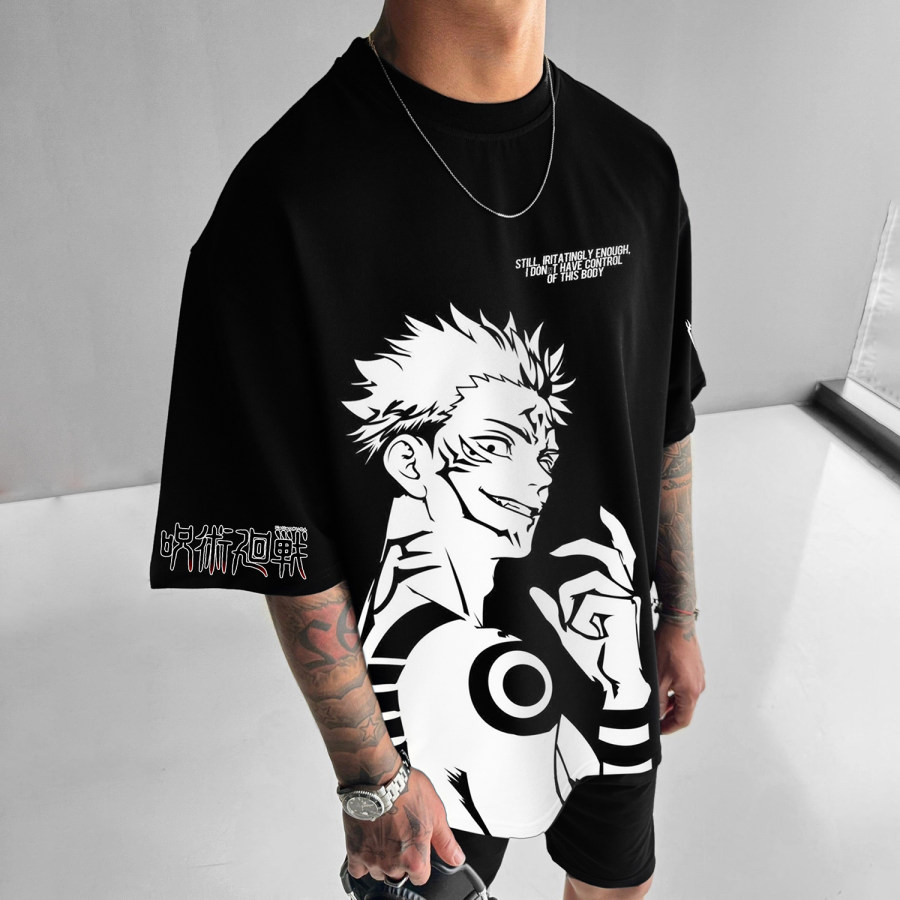 

T-shirt Unisexe Décontracté Imprimé Anime Jujutsu Kaisen T-shirt