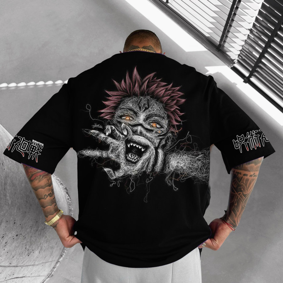 

OUnisexe Décontracté Anime Imprimé T-shirt Jujutsu Kaisen T-shirt