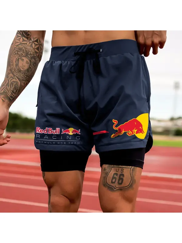Men's Racing Double Shorts - Valiantlive.com 