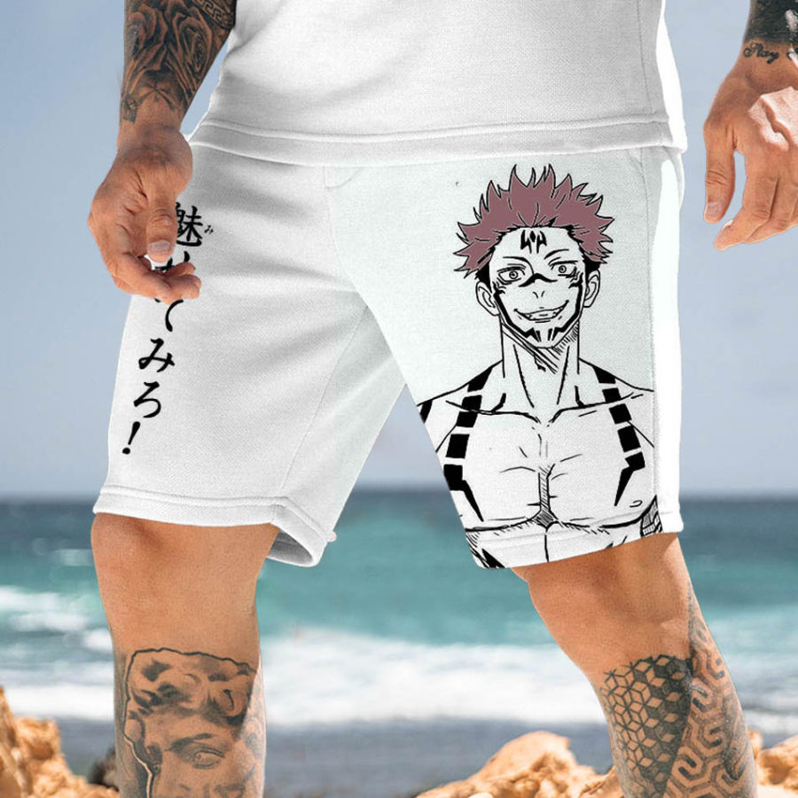 

Short De Surf Pour Hommes Jujutsu Kaisen Anime Vintage Plage Quotidien Décontracté Pantalon De Survêtement