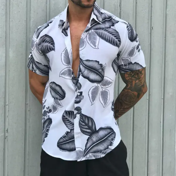 Floral Hawaiian Short Sleeve Shirt - Fineyoyo.com 
