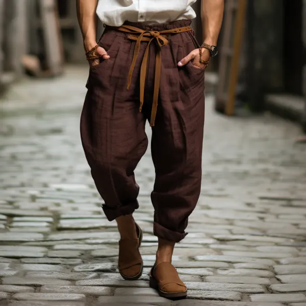 Men's Linen Casual Pants - Yiyistories.com 