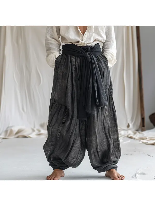 Men's Oversized Linen Pants - Valiantlive.com 