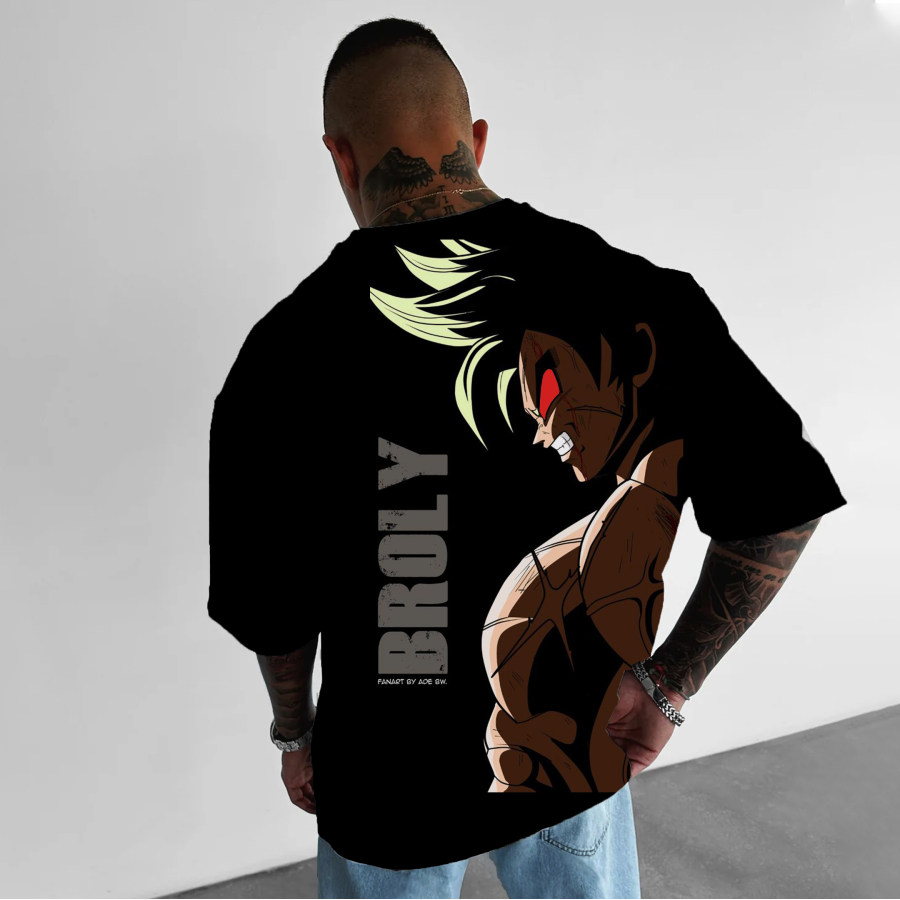 

Unisex Oversized DB BROLY Anim Printed T-shirt