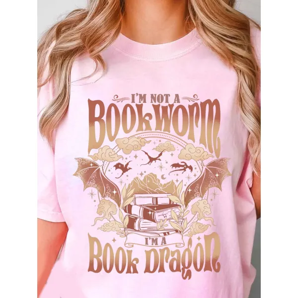 Dragon Book Lover Tshirt - Yiyistories.com 