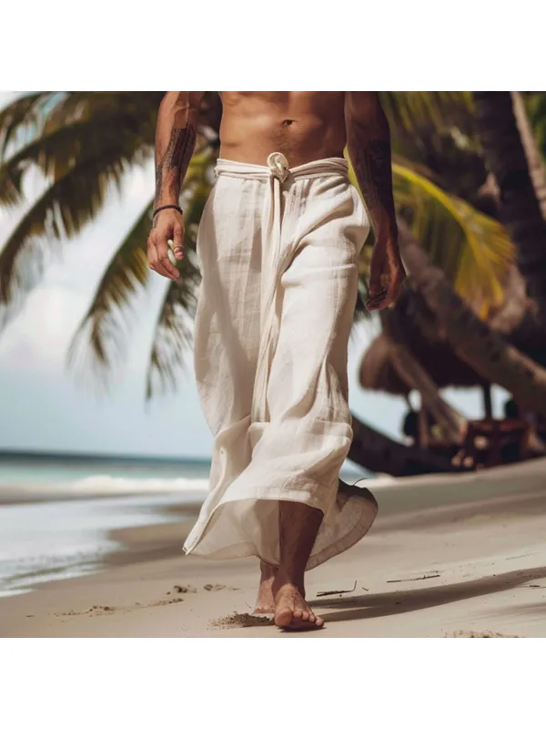 Men's Holiday Linen Loose Casual Pants - Valiantlive.com 