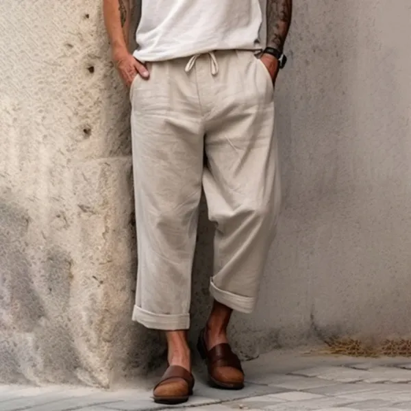 Men's Comfortable Everyday Pants In Cotton - Yiyistories.com 