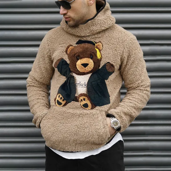 Cute Bear Lamb Wool Warm Sweatshirt Plushies - Paleonice.com 
