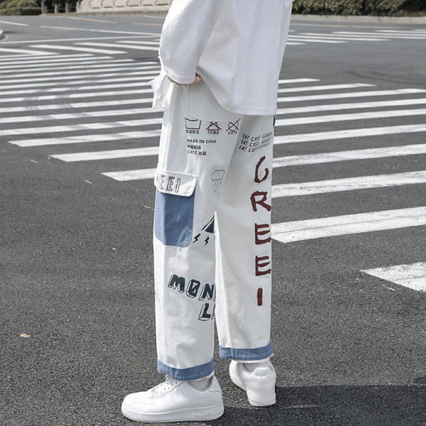 Trendy Graffiti Casual Pants