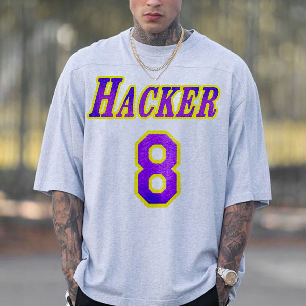 Basketball Team No 8 Letter Print T shirt