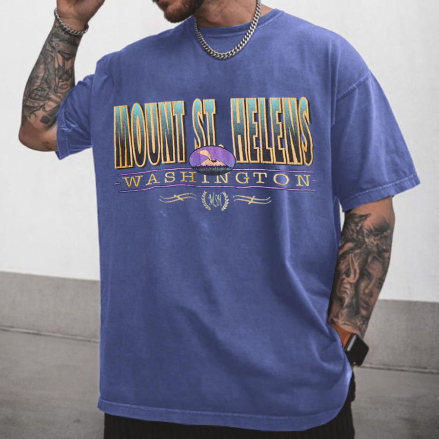 

Men's Oversized Vintage Print T-Shirt