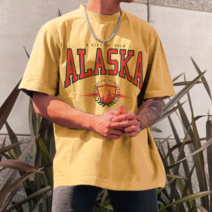 

Men's Vintage Alaska Print T-Shirt