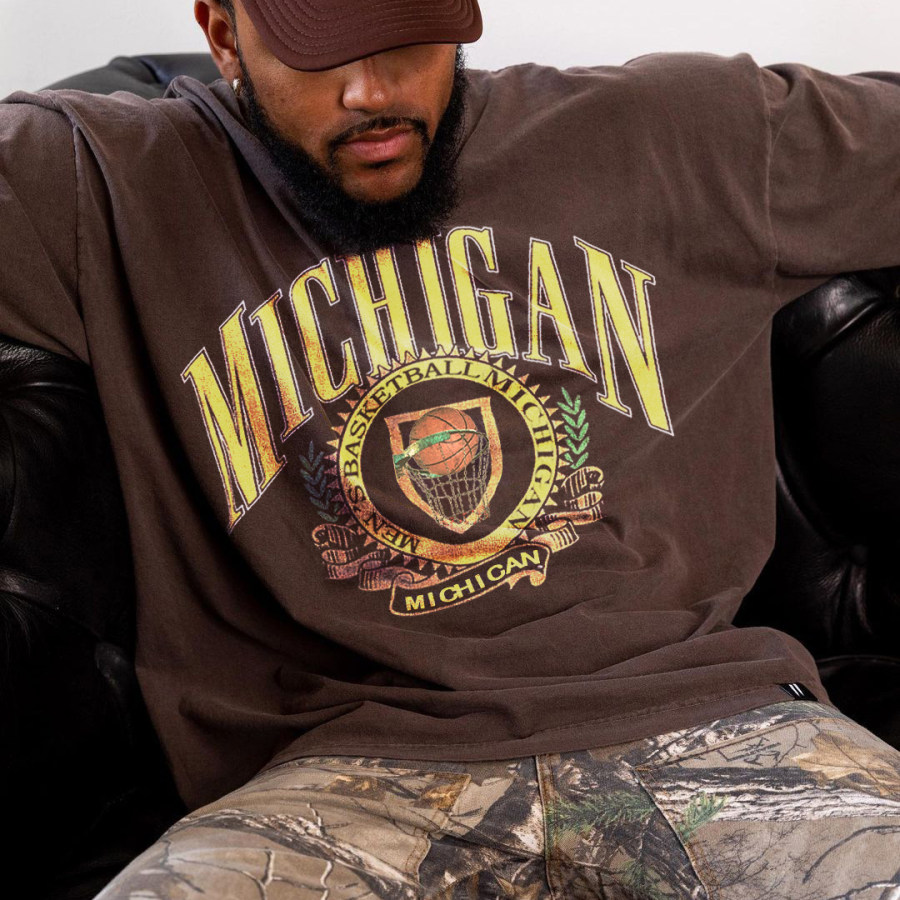 

Retro Oversized Men's Michigan T-shirt