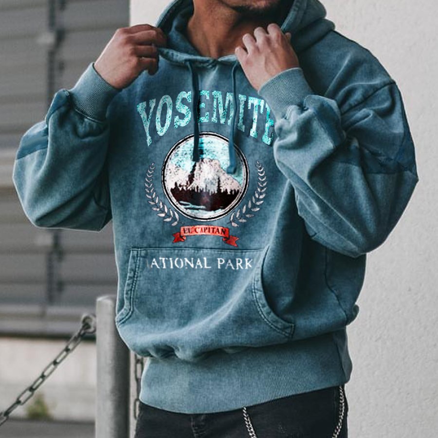 Men's Oversized Vintage 'YOSEMITE' Casual Sweatshirt