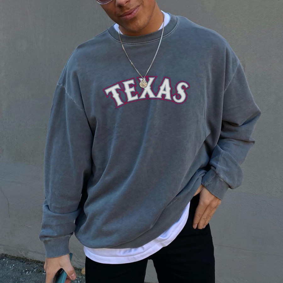 

TEXAS Mens Retro Crew Sweatshirt