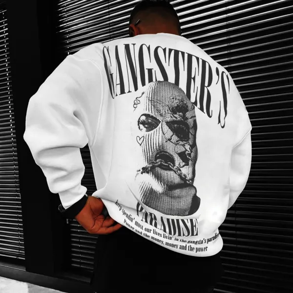 Herrenmode Oversized Casual Print Sweatshirt - Faciway.com 