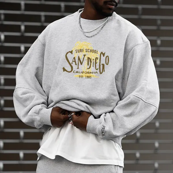Casual 'SANDIEGO' Print Men's Sweatshirt - Faciway.com 