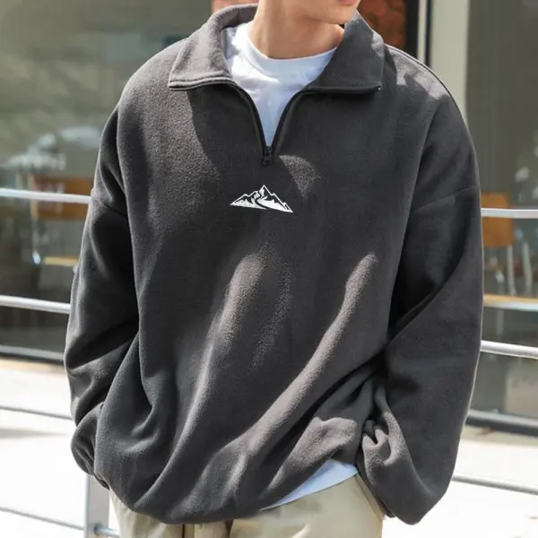 Stand Collar Casual Men's Sweatshirt - Faciway.com 