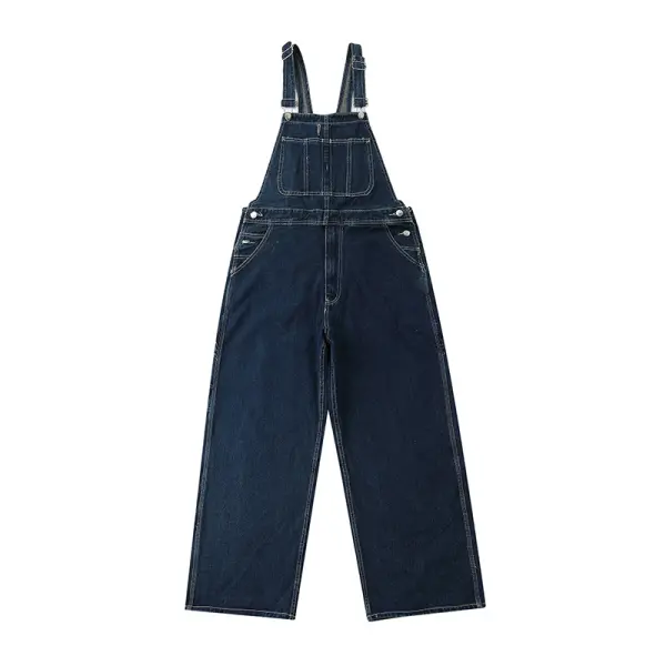 Autumn And Winter New Retro Old American Tide Brand Loose Tooling One-piece Denim Overalls Men - Fineyoyo.com 