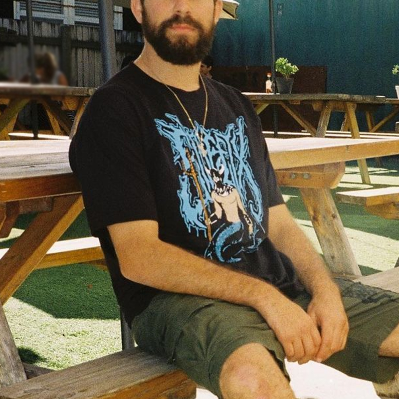 Mens Retro Graphic Printed Casual Tee