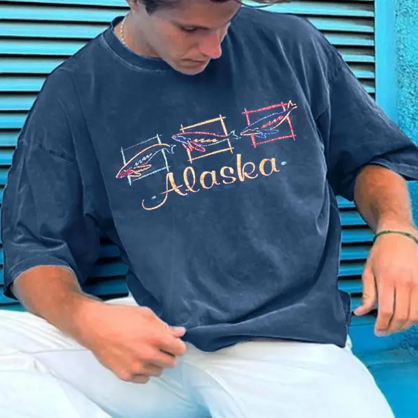 Men's Vintage Alaska T-Shirt - Villagenice.com 